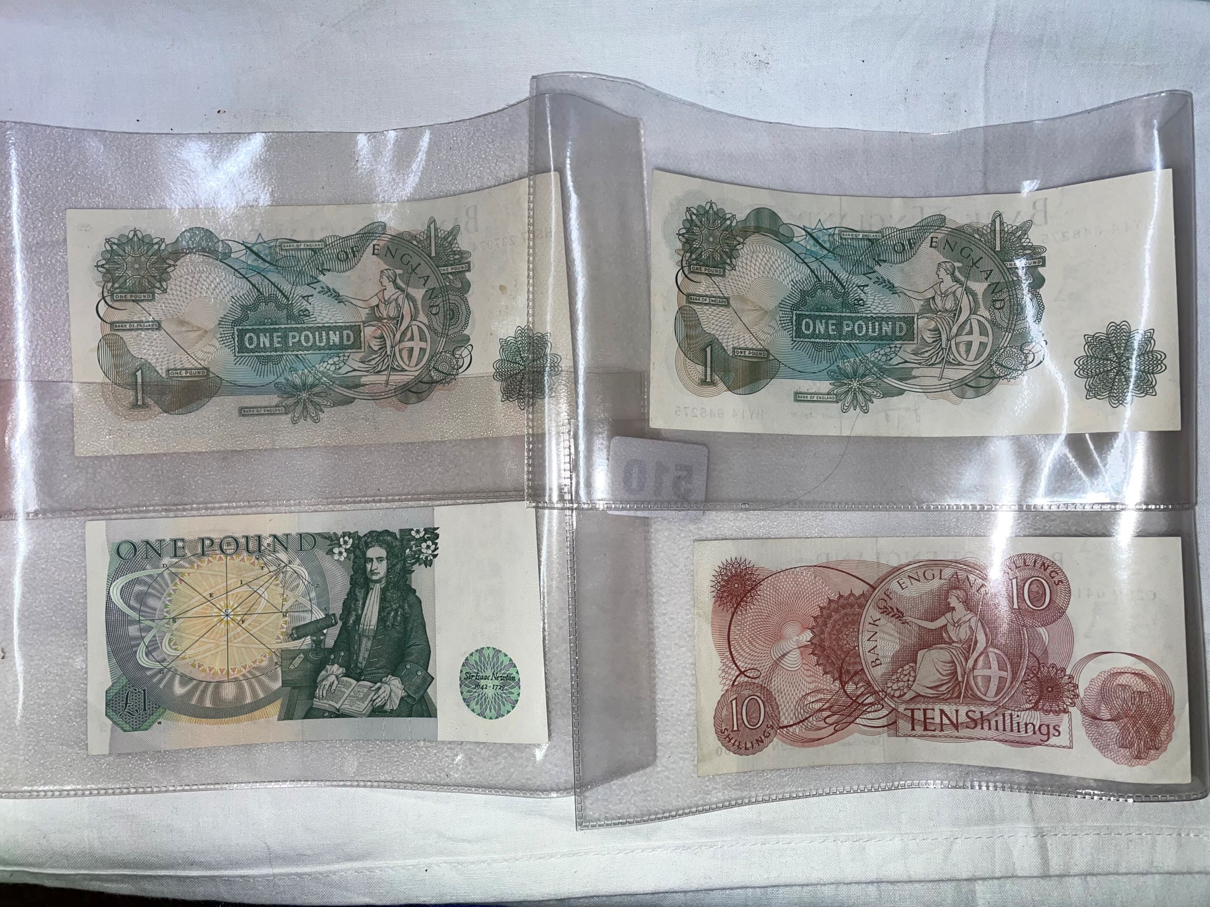 GB TEN SHILLING AND OLD ONE POUND NOTES - Image 2 of 2