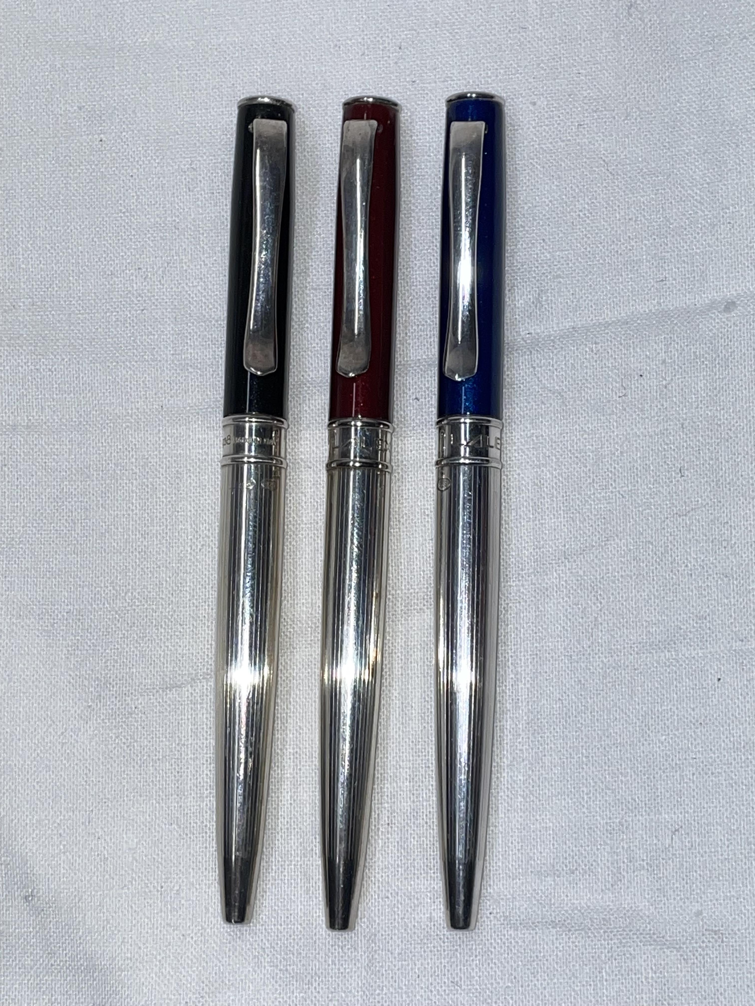 THREE "LALEX 1938" SILVER CASED MINI BALLPOINT PENS - Image 2 of 5