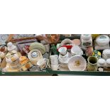 TWO CARTONS - BONE CHINA TEA SET, STORAGE JARS AND COVERS,