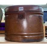 OVAL TIN HAT BOX AND HATS