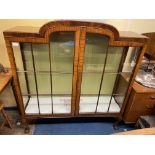 1930S ARCHED ASTRAGAL GLAZED DISPLAY CABINET