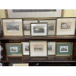 SELECTION OF ANTIQUARIAN TINTED PRINTS AND ENGRAVINGS OF STATELY HOMES AND ABBEYS