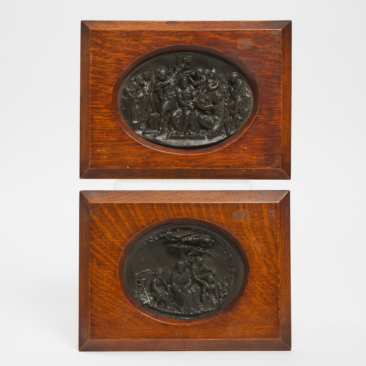 Pair of Victorian Copper Electrotype Relief Panels, c.1870, 9.5 x 13 in — 24.1 x 33 cm
