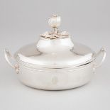 French Silver Two-Handled Tureen and Cover, Paris, early 19th century, height 7 in — 17.8 cm; width