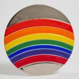 Rosenthal Circular Plaque, Otto Piene, 1015/3000, 1973, diameter 13.5 in — 34.5 cm