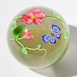 Scott Beyers (American), Millefiori Butterfly and Flower Glass Paperweight, Orient & Flume, late 20t