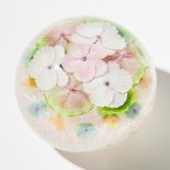 Daniel Salazar (American, b.1956), Floral Glass Paperweight, Lundberg Studios, 1996, diameter 2.6 in