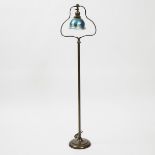 Handel Floor Lamp Base with Vandermark Art Glass Shade, early 20th century, height 57 in — 144.8 cm