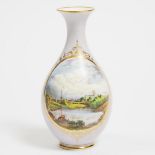 Worcester Topographical Vase with a View of Worcester from Diglis Weir, c.1870, height 7.9 in — 20 c