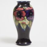 Moorcroft Pansy Vase, c.1925, height 8.9 in — 22.7 cm