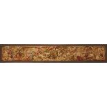Large French Tapestry Border Fragment Panel, early 19th century, overall 19.5 x 109 in — 49.5 x 276.