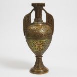 Large Patinated Bronze 'Alhambra Vase', c.1900, height 22 in — 55.8 cm