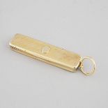 George III Silver-Gilt Rectangular Sealing Wax Case, John Reily, London, 1817, overall length 4.3 in