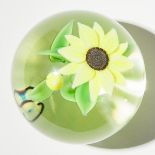 Bruce Sillars (American), Black-Eyed Susan Paperweight, Orient & Flume, 17/250, late 20th century, d