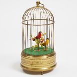 German Automaton Singing Birds in a Cage, Karl Griesbuam, mid 20th century, height 11.5 in — 29.2 cm