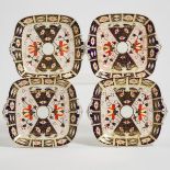 Four Royal Crown Derby 'Imari' (2451) Pattern Cake Plates, 20th century, width 10.6 in — 27 cm (4 Pi