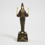 French Art Deco School Chryselephantine Figure of a High Prestess, c.1925, height 13.25 in — 33.7 c