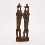 Dogon Male and Female Ancestral Group, Mali, West Africa, early to mid 20th century, height 12.25 in