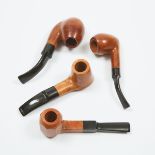 Four Tobacco Pipes, L.J. Peretti Co., Boston, MA, 21st century, average length 5.7 in — 14.5 cm (4