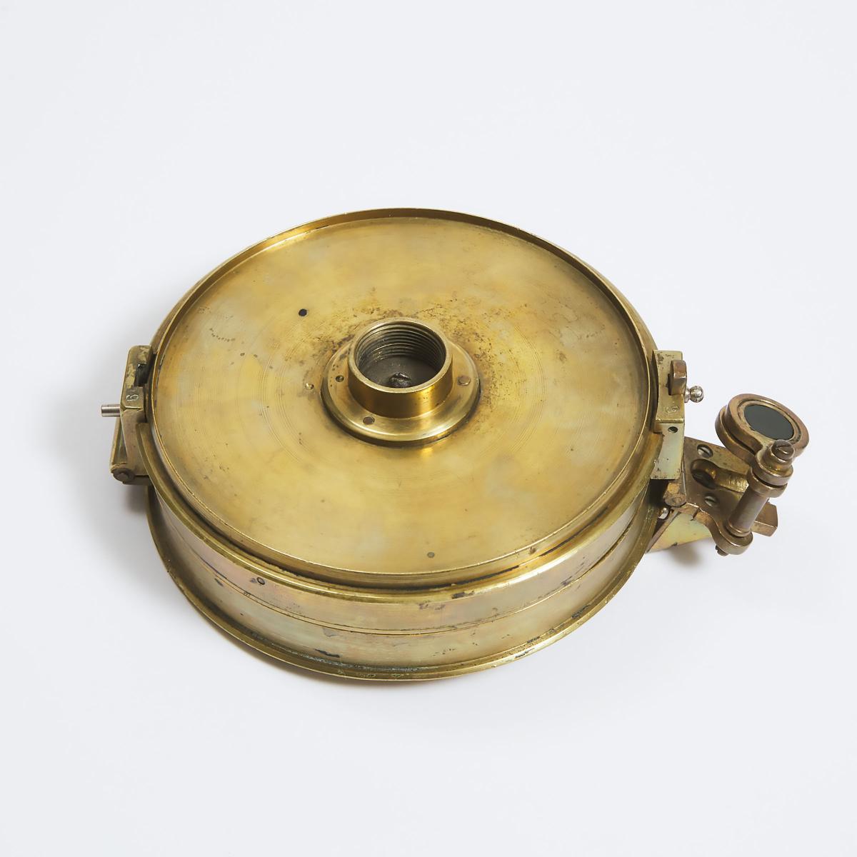 British Colonial Brass Circumferentor Surveyor's Compass, P. Orr & Sons Ltd., Madras, India, late 19 - Image 3 of 3