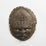 Papua New Guinea Carved Wood Turtle Shell Form Mask, late 20th century, 14 x 11.5 in — 35.6 x 29.2 c