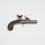 British Flint-Boxlock Pocket Pistol, Phillips, London, early 19th century, length 6 in — 15.2 cm