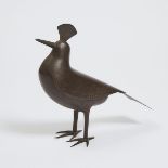 Qajar Damascened Steel Model of a Pea Hen, Persia, 19th century, height 9 in — 22.9 cm, length 9.75