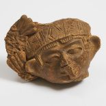 Pre-Colombian Terra Cotta Head, possibly Chupicuaro, Vera Cruz or Tabasco, Mexico, 5th-7th c. AD, 5.