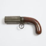 British Pepperbox Pistol, J.R. (Joseph Rock) Cooper, Patentee, Birmingham, c.1845, length 7.5 in — 1