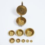 Set of German Bronze Nesting Weights, Nuremberg, 1817, 1.5 x 2.75 in — 3.8 x 7 cm