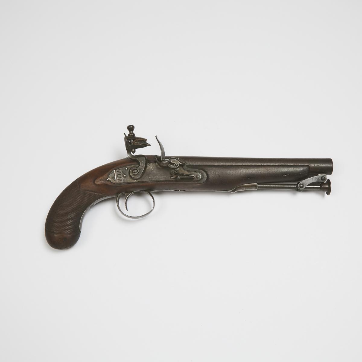 Georgian Officer's Flintlock Pistol, W. Ketland & Co., Birmingham, early 19th century, length 15.6 i