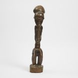 Baule Seated Male Figure, Ivory Coast, West Africa, mid 20th century, height 29.5 in — 74.9 cm