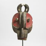 Large Baule Buffalo Helmet Mask, West Africa, late 20th century, 21 x 14 x 14 in — 53.3 x 35.6 x 35.