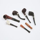 Four Tobacco Pipes, 21 century, average length 5.7 in — 14.5 cm