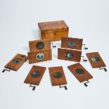 Set of Nine Astronomical Mechanical Moving Slides, Carpenter and Westley, London, c.1840, 4.7 x 9.75