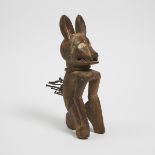 Kuba Seated Dog Power Figure, Democratic Republic of Congo, Central Africa, mid to late 20th century