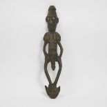 Iatmul Figural Suspension/Food Hook, mid to late 20th century, height 23.75 in — 60.3 cm