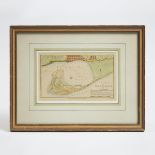 Lt.-Col. Joseph Bouchette (1774-1841), PLAN OF YORK HARBOUR, 5.75 x 9.75 in — 14.6 x 24.8 cm; frame