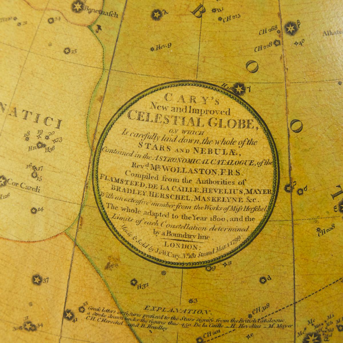 Large and Impressive George III Mahogany 21 Inch Celestial Library Globe, J. & W. Cary, London, 1799 - Image 2 of 3