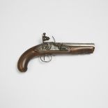 British Flintlock Holster Pistol, Edward Bate, London, early 19th century, length 10 in — 25.4 cm