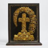 Large Victorian Shellwork Memorial, 19th century, 27.2 x 23.6 x 11.4 in — 69 x 60 x 29 cm