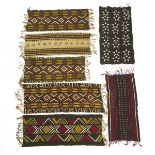 Group of Seven Cotton Mudcloths (Bogolan), Mali, West Africa, late 20th century, 4 ft 8 ins x 1 ft 1