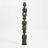 Yoruba Figural Totem, Nigeria, West Africa, mid to late 20th century, height 32.5 in — 82.6 cm