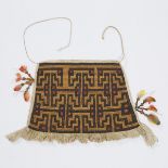 South American Wai Wai Woman's Seed Beaded Apron, British Guiana, mid 20th century, 1 ft 1 ins x 1 f