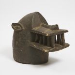 Large Senufo Fire Spitter Helmet Mask, South Africa, late 20th century, 14 x 17 x 10.5 in — 35.6 x 4