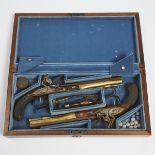 Cased Pair of Replicas of the Robert Wogdon Flintlock Pistols Used in the Alexander Hamilton-Arron B