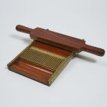 Victorian Mahogany and Brass Pharmaceutical Pill Roller, S. Maw, Son & Sons, mid 19th century, 12.5