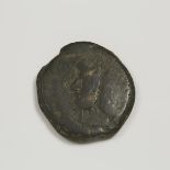 Ancient Coinage, ROMAN GAIUS. MAIANUS AE AS (UNCIAL), 135-134 BC, approx. 1.3 ins; 3.3 cms