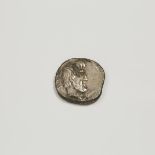 Ancient Coinage, ROMAN TITURIA SABINUS AR DENARIUS, C.88 BC, approx. diameter .7 in — 1.8 cm