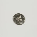 Ancient Coinage, ROMAN PAULLUS LEPIDUS AR DENARIUS, 55 BC, approx. diameter .7 in — 1.8 cm